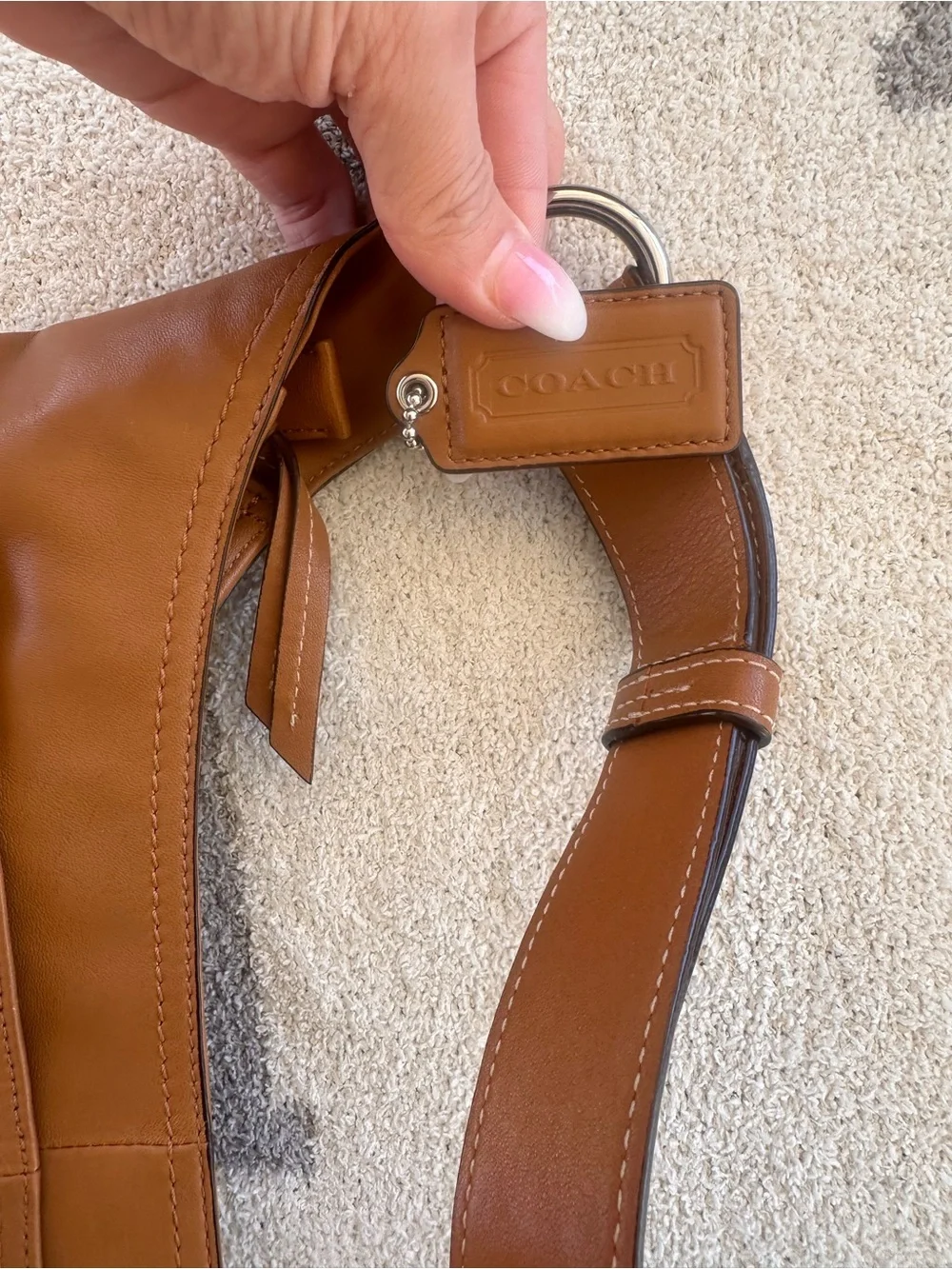 Coach Saddle Brown Leather Shoulder Hobo